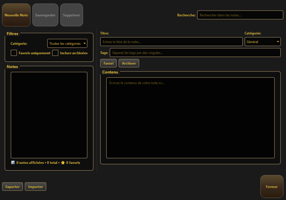 Carnet de notes du Sylvania Launcher